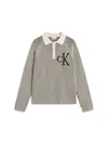 Calvin Klein BICOLOR RIB LOGO POL, UB1 Siyah Kadın Polo