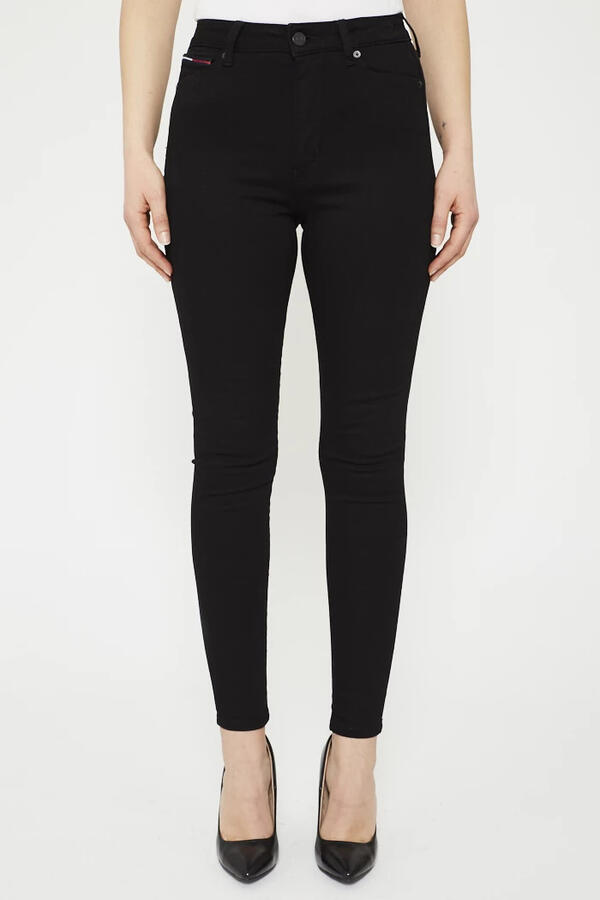 Tommy Hilfiger SYLVIA HR SUPER SKNY, 1BZ Siyah Kadın Kot Pantolon