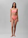 Calvin Klein HIGH LEG BIKINI Pembe Yüksek Bel Bikini Alt
