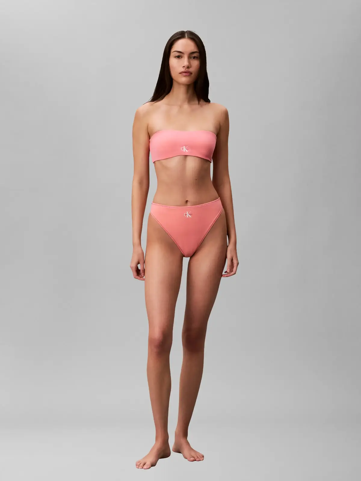 Calvin Klein HIGH LEG BIKINI Pembe Yüksek Bel Bikini Alt