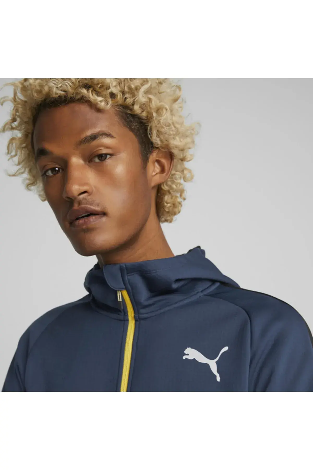 Puma Evostripe Warm Full-Zip Hoodie Lacivert Erkek Fermuarlı Hoodie