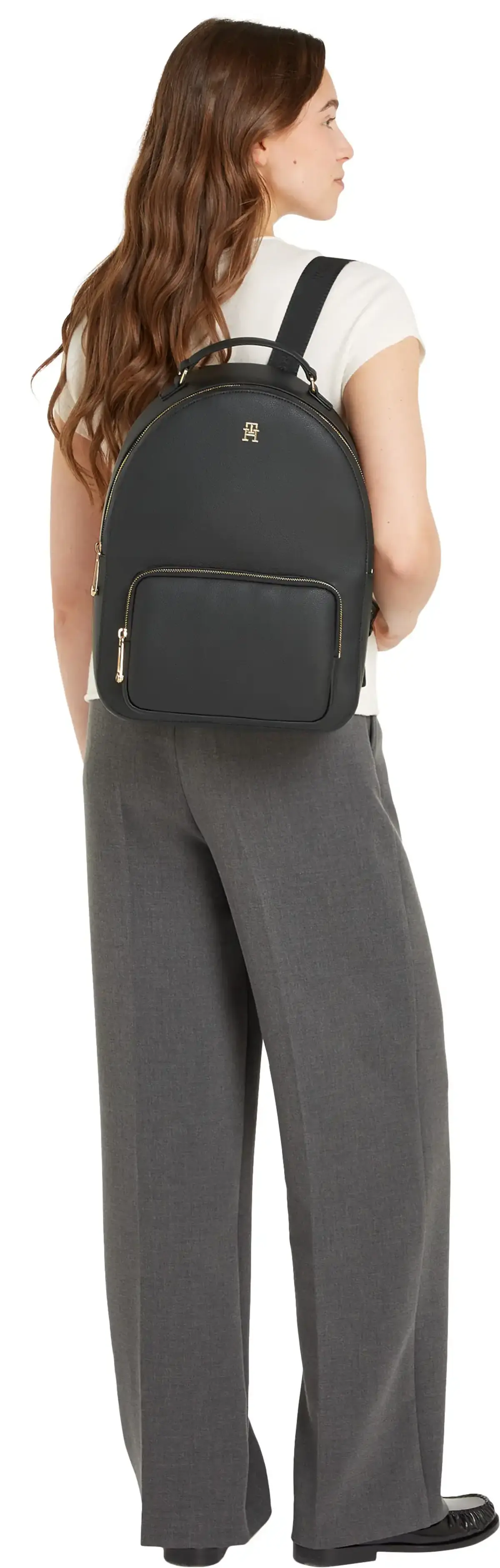 Tommy Hilfiger TH SOFT LOGOTAPE BAC, BDS Siyah Kadın Çanta