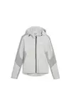 Puma EVOSTRIPE Full-Zip Hoodie Açık Gri Kadın Fermuarlı Hoodie