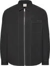 Calvin Klein LS GABARDINE RLXED OVERSHIRT Erkek Siyah Fermuarlı Ceket