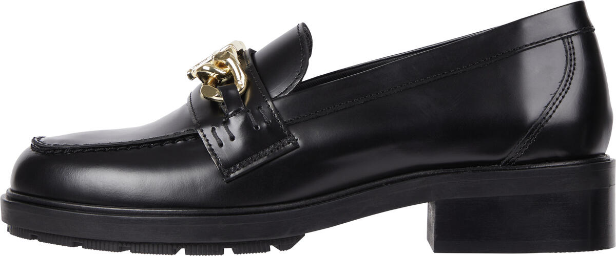 Tommy Hilfiger TH CHAIN LOAFER Kadın Siyah Ayakkabı
