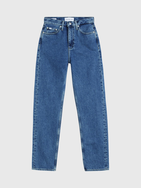 Calvin Klein HIGH RISE STRAIGHT Kadın Mavi Kot Pantolon