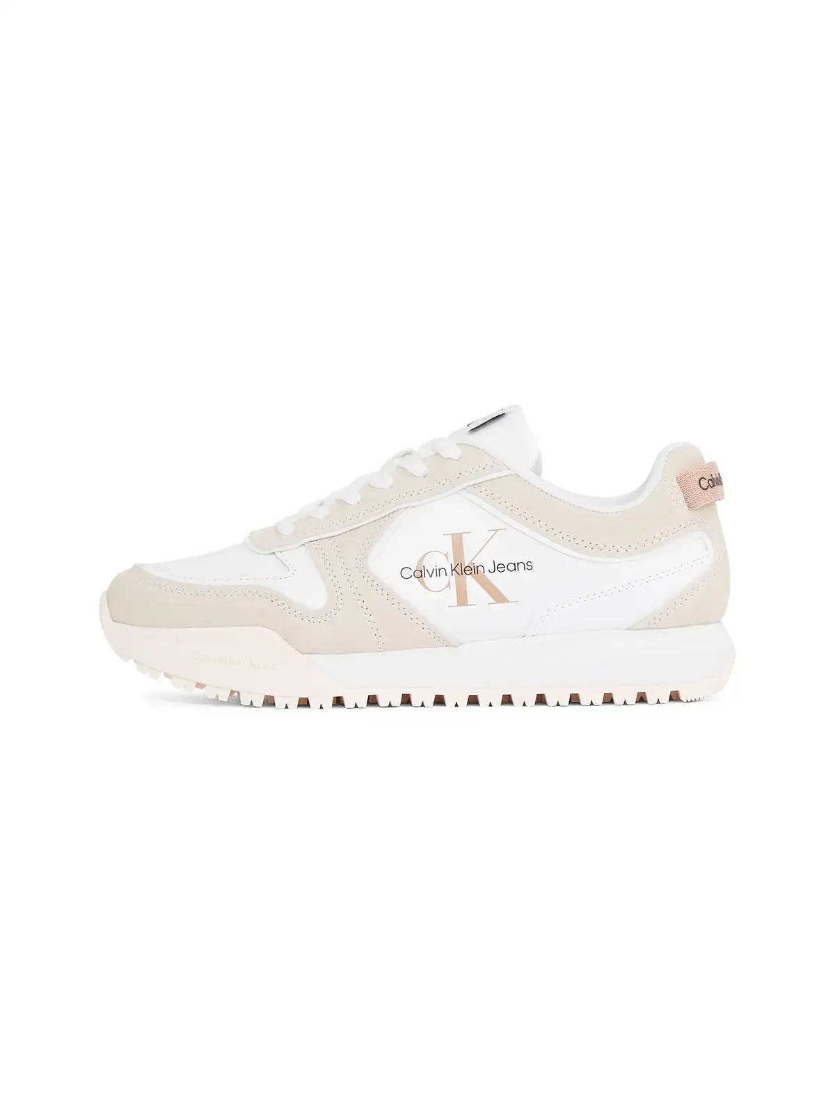 Calvin Klein TOOTHY RUNNER IRREGU Beyaz Kadın Günlük Spor Ayakkabı
