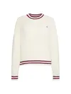 WOVEN LABEL CREWNECK, YAS