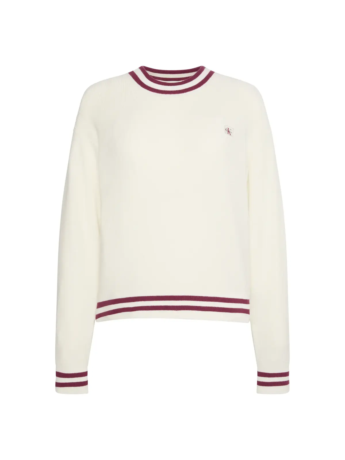 WOVEN LABEL CREWNECK, YAS