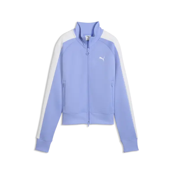 Puma T7 Jacket Mavi Kadın Fermuarlı Üst