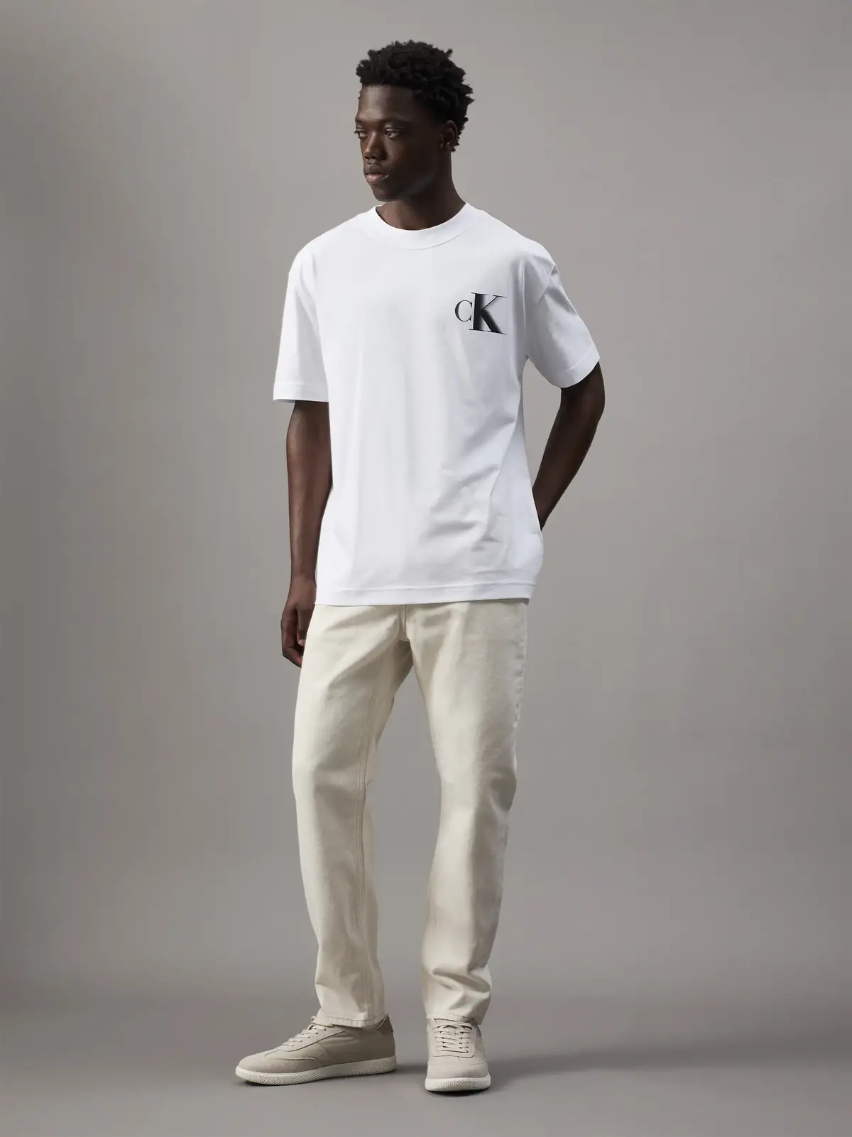 Calvin Klein Beyaz Erkek T-Shirt & Polo