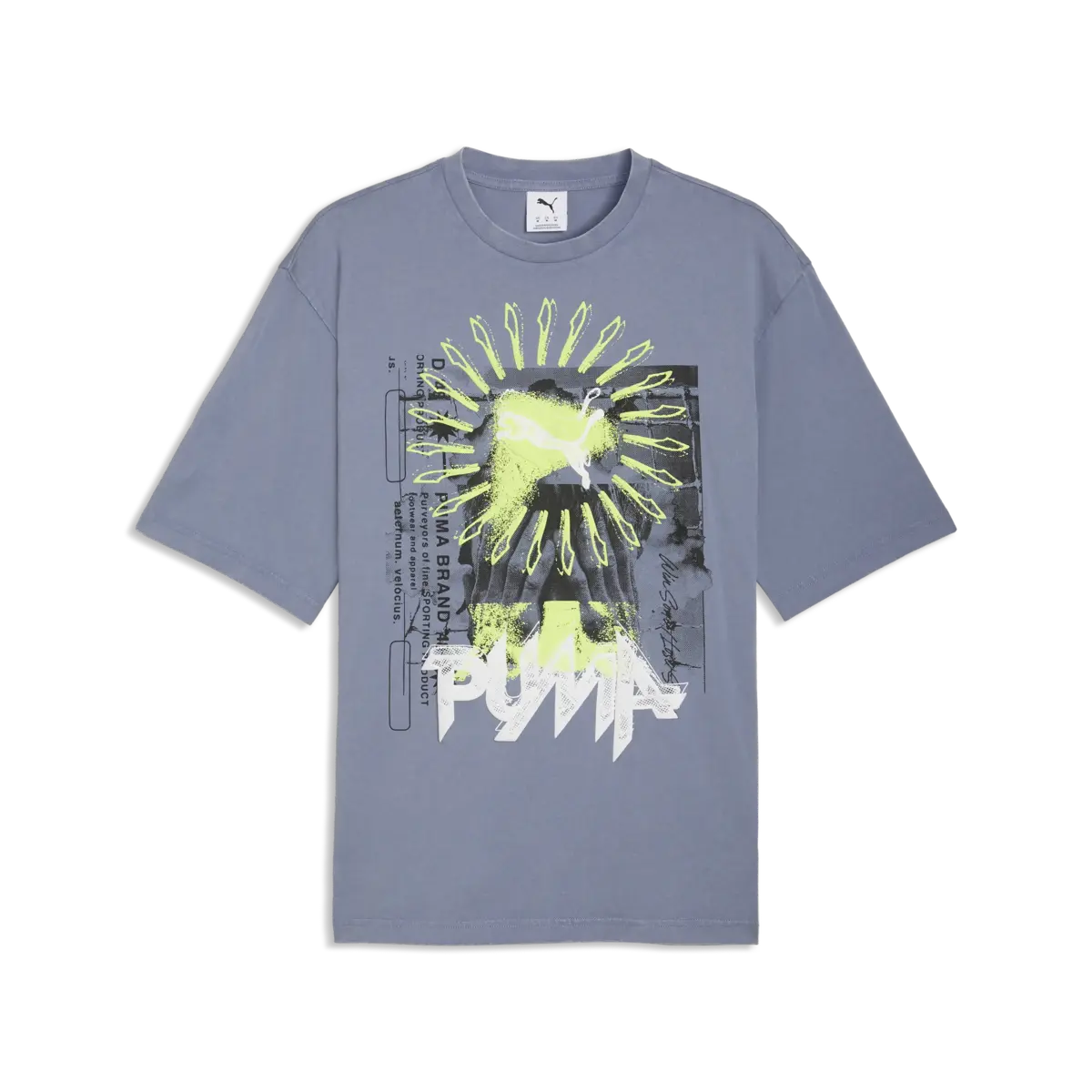 PUMA GRAPHIC Tee Mavi Erkek T-Shirt