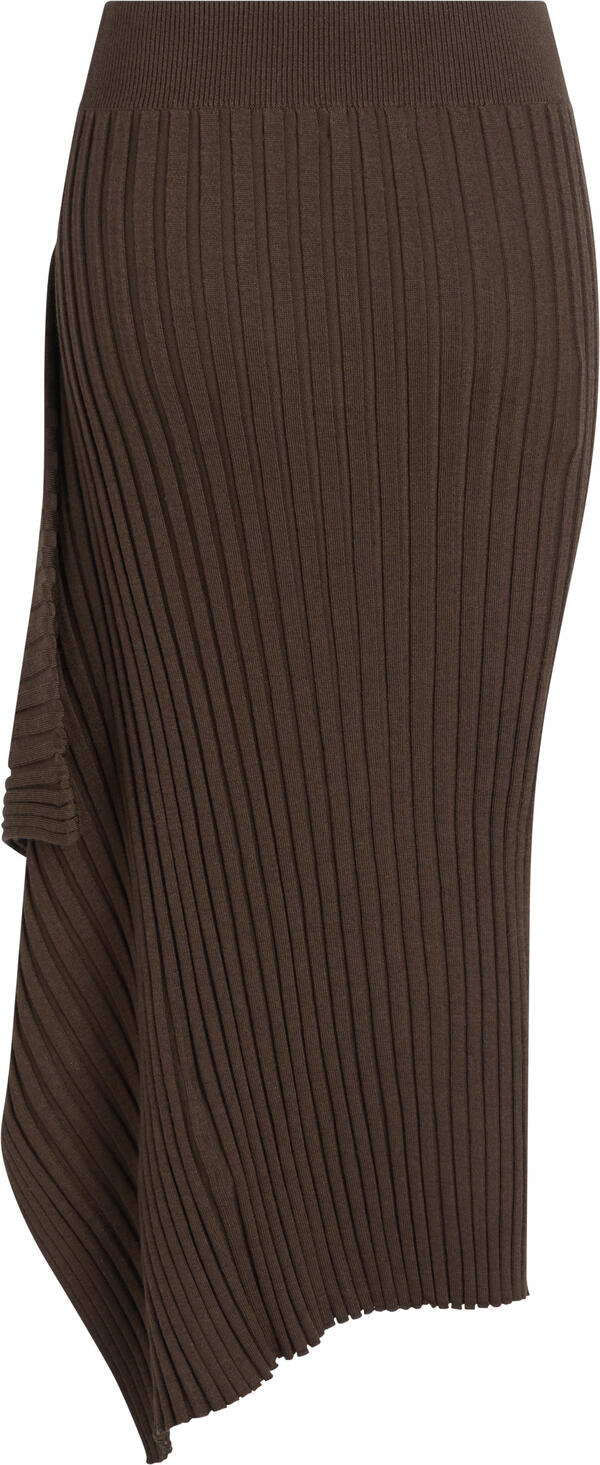 Calvin Klein ASYMMETRIC KNIT SKIR Kadın Kahverengi Etek