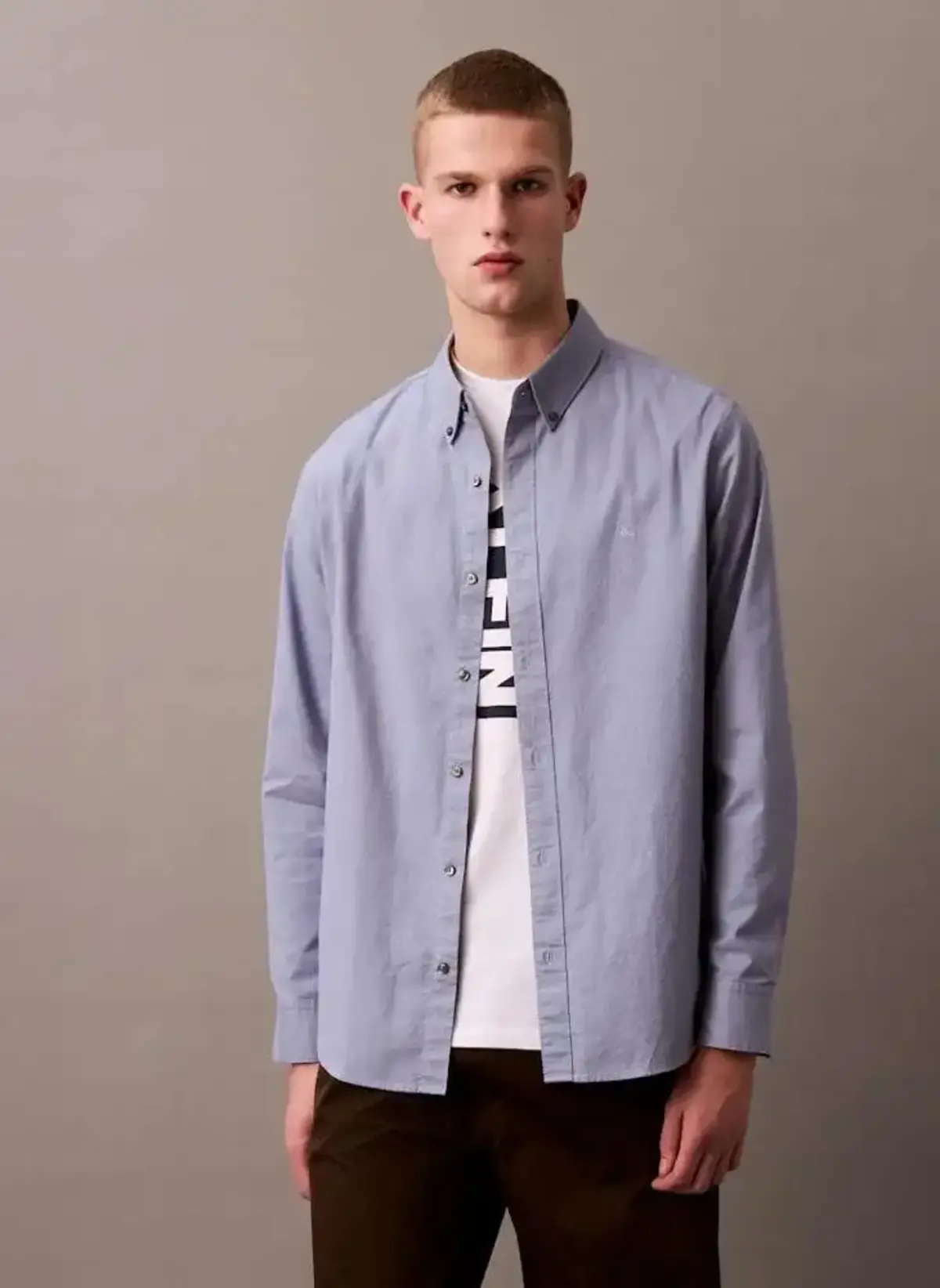 Calvin Klein LS SOLID OXFORD CLASSIC SHIRT Mavi Erkek Gömlek Calvin Klein LS SOLID OXFORD CLASSIC SHIRT Mavi Erkek Gömlek