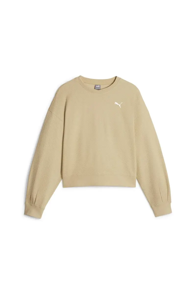 Puma HER Crew Bej Kadın Sweatshirt