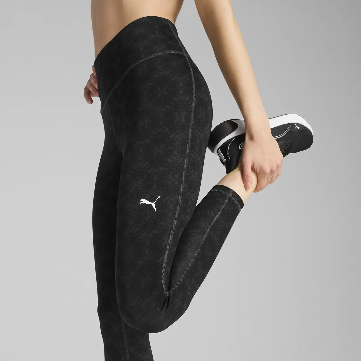PUMA W TAD GRAPHIC TIGHT 7/8 AOP Siyah Kadın Tayt