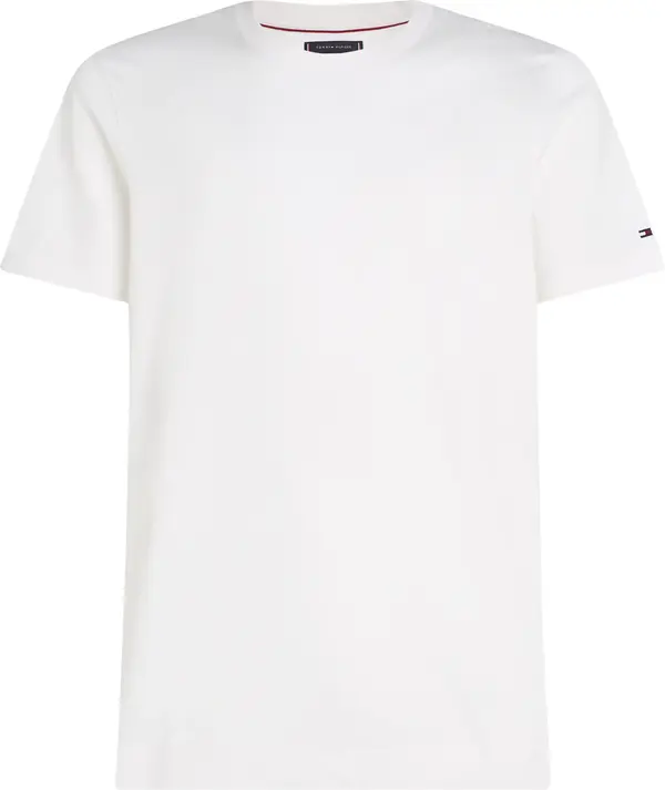 Tommy Hilfiger DC MERCERIZED S/S TE Erkek Beyaz T-Shirt