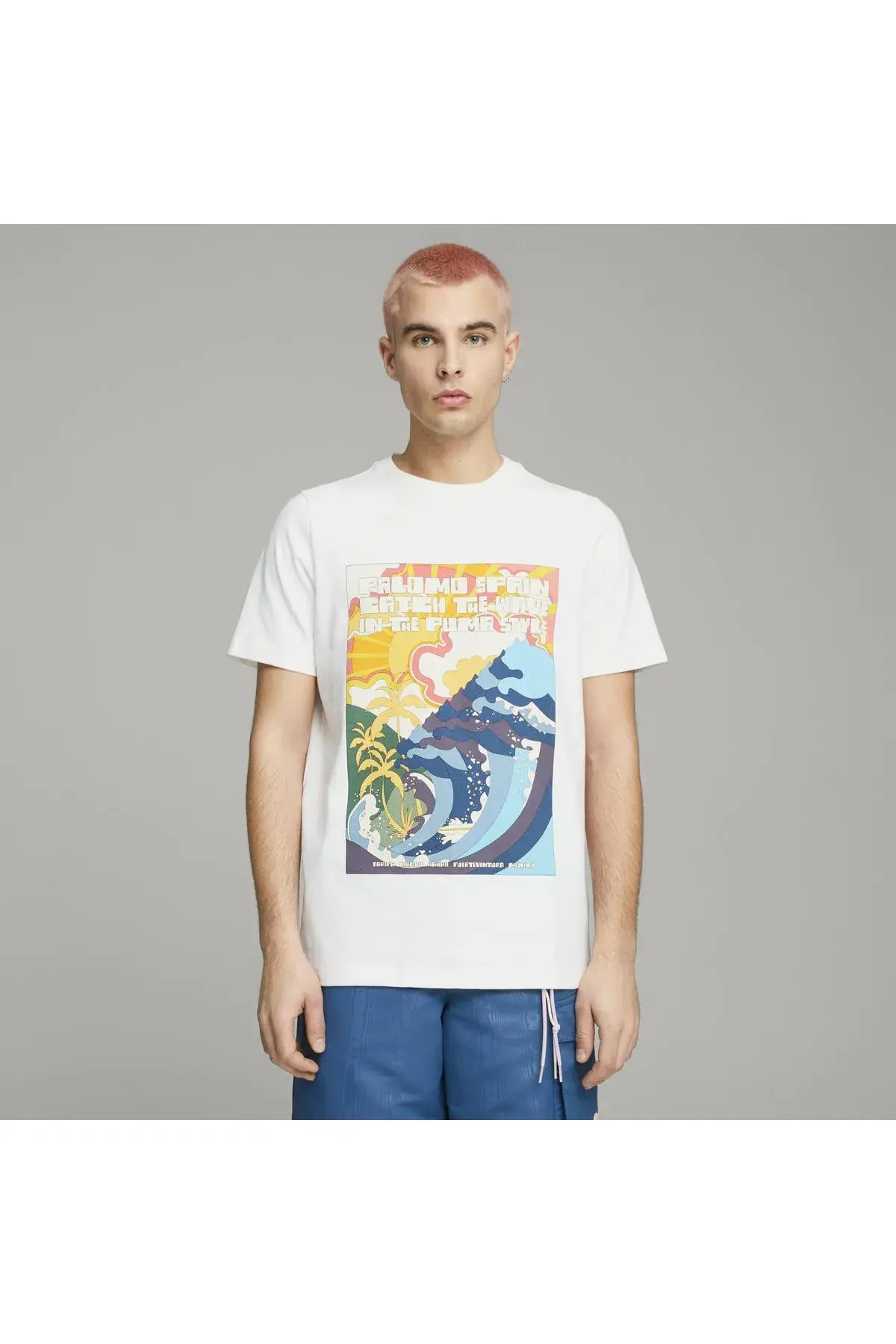 Puma PUMA x PALOMO Graphic Tee Beyaz Erkek T-Shirt
