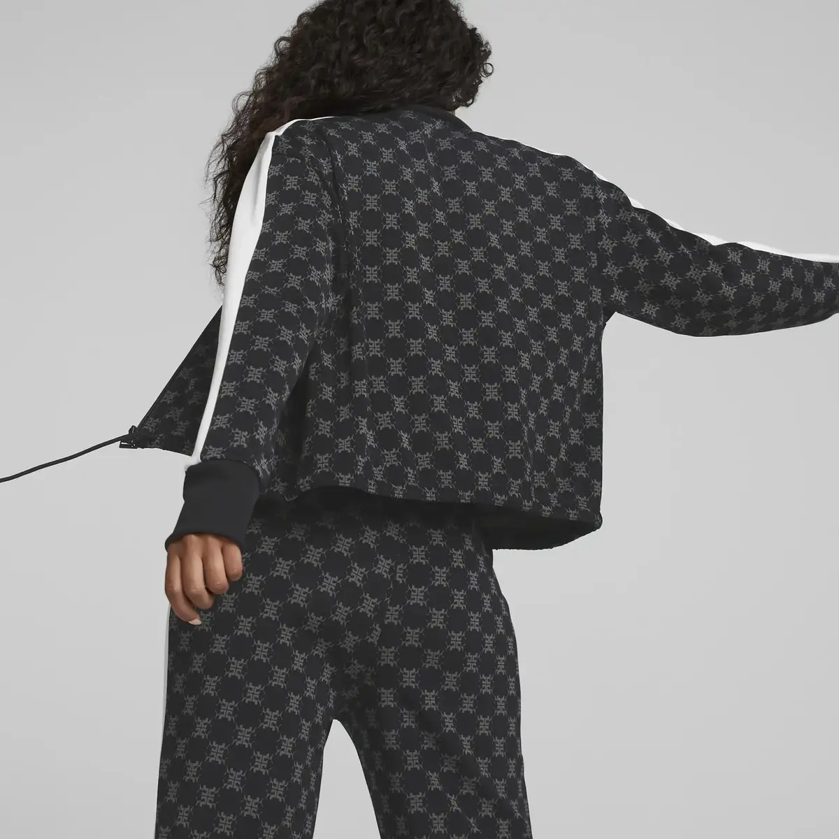 Puma T7 Aop Track Jacket Siyah Kadın Fermuarlı Sweatshirt