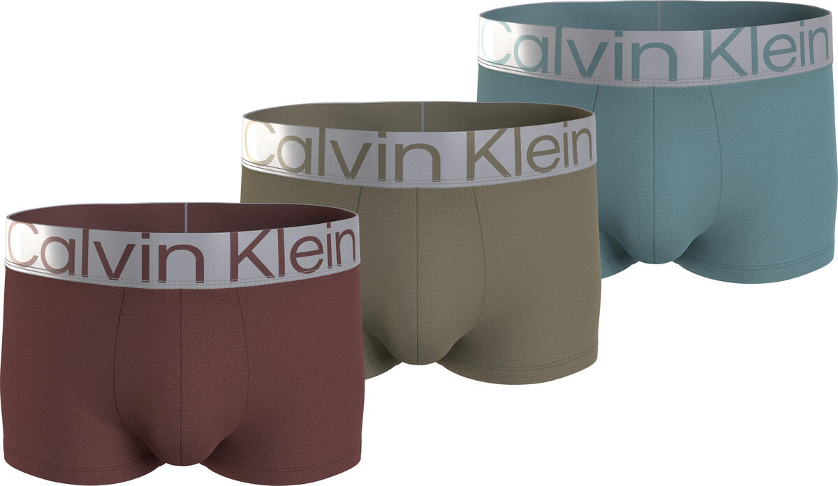 Calvin Klein LOW RISE TRUNK 3PK Erkek Yeşil Boxer Set