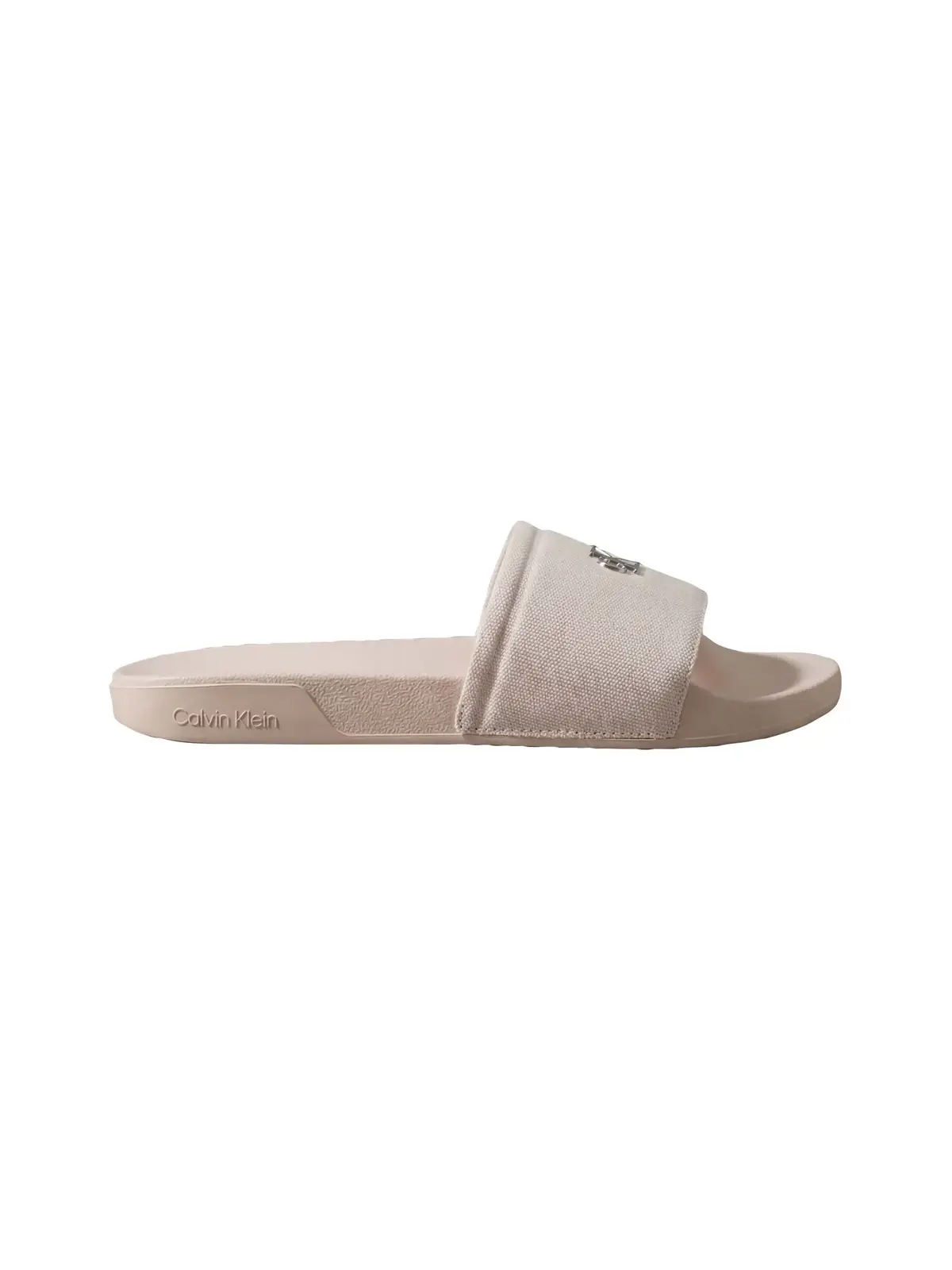 Calvin Klein ESS SLIDE CANVAS HDW Pudra Kadın Kanvas Logolu Terlik
