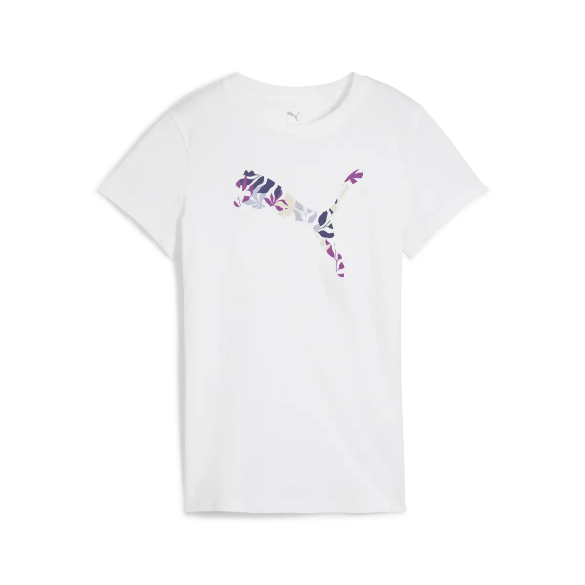 Puma GRAPHICS Floral Cat Logo Tee Beyaz Kadın T-Shirt