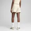 Puma ESS ELEVATED Shorts Bej Kadın Yüksek Bel Şort