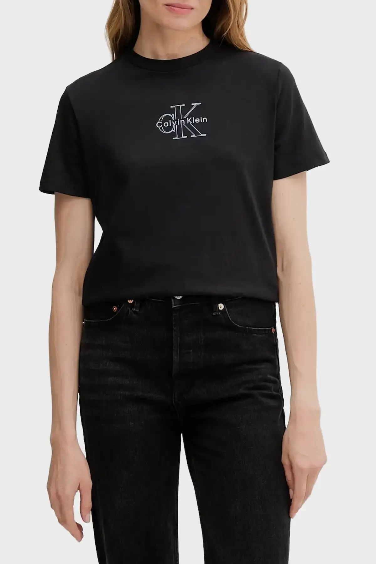 Calvin Klein SS CLASSIC FIT TEE Siyah Kadın Tişört Calvin Klein SS CLASSIC FIT TEE Siyah Kadın Tişört