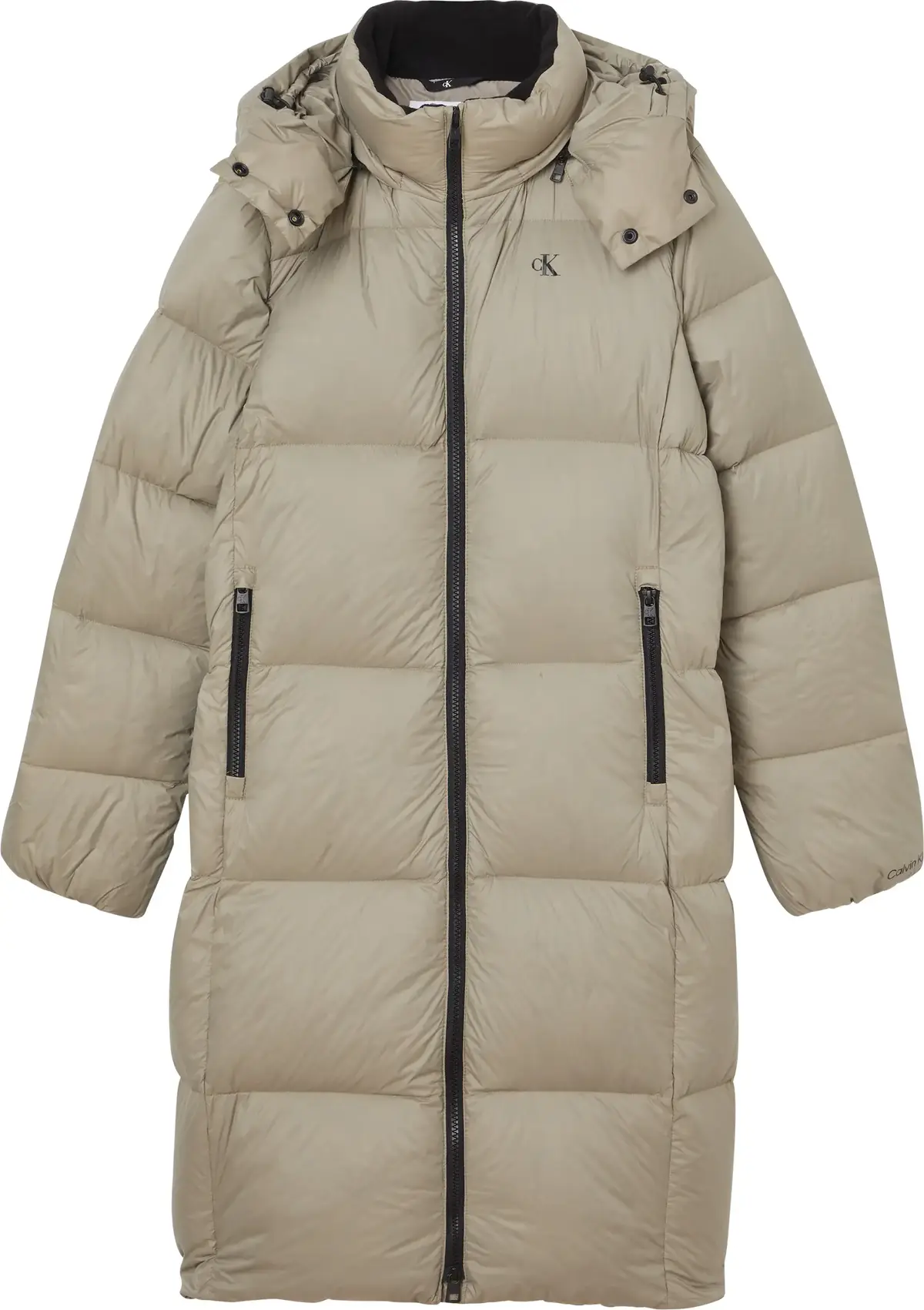 Calvin Klein CK MW DOWN LONG PUFF Kadın Bej Şişme Mont