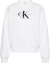 Calvin Klein LS MONOLOGO FRENCH TERRY RLXD CN Beyaz Kadın Sweatshirt Calvin Klein LS MONOLOGO FRENCH TERRY RLXD CN Beyaz Kadın Sweatshirt