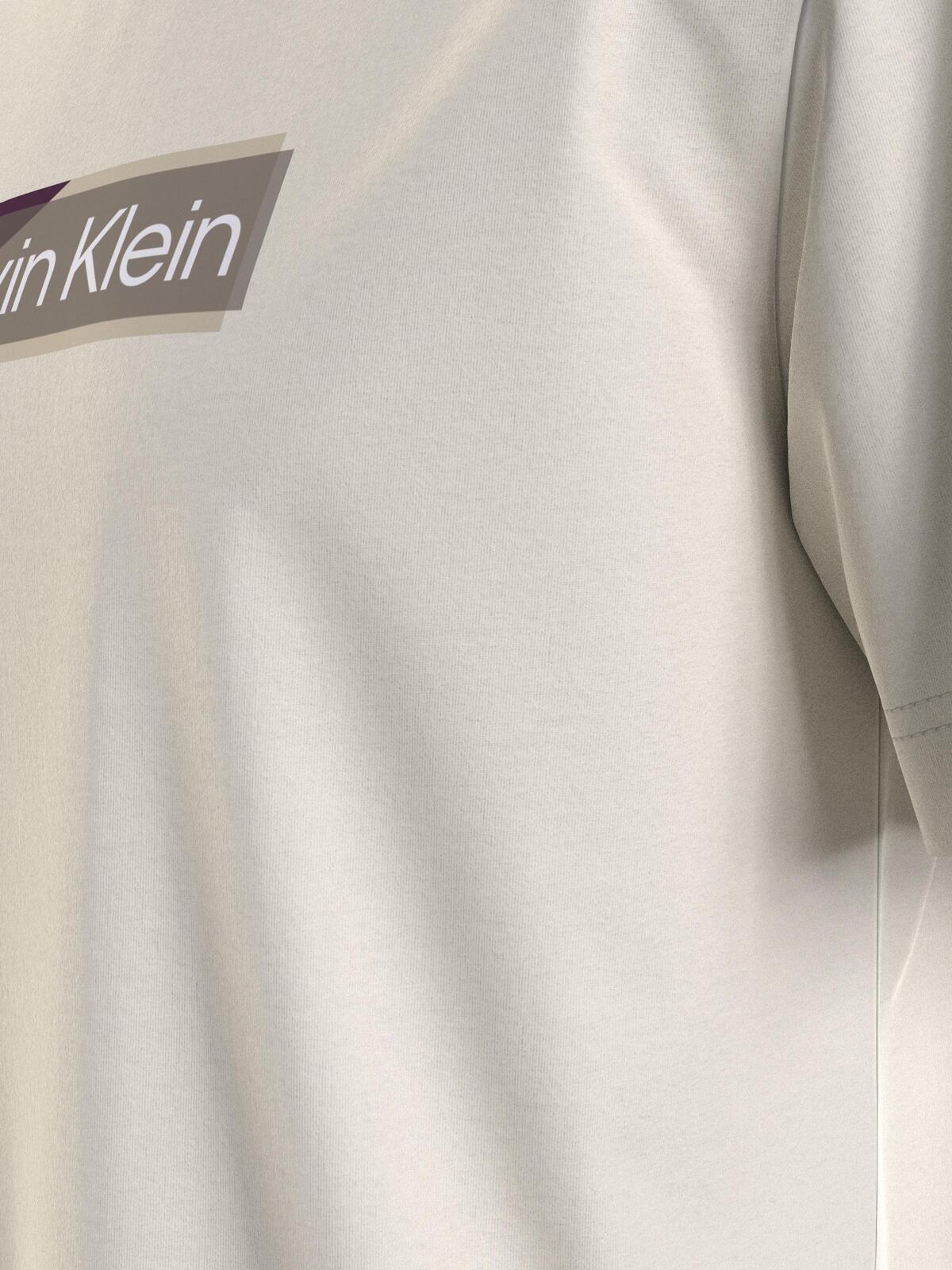 Calvin Klein LAYERED GEL LOGO T-S Erkek Krem T-Shirt