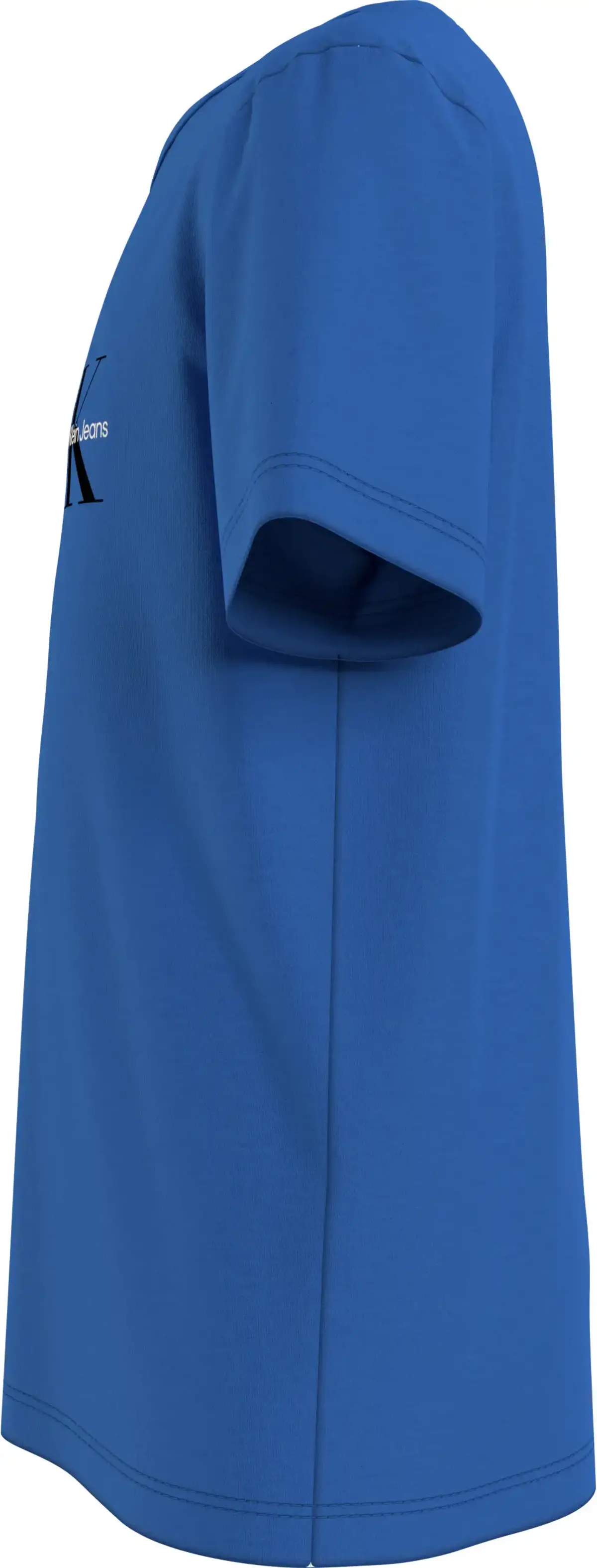 Calvin Klein CHEST MONOGRAM TOP Erkek Mavi T-Shirt