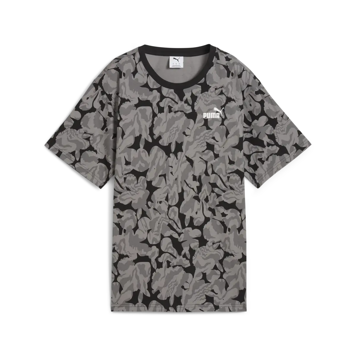 Puma NATURE 2.0 Relaxed AOP Tee Siyah Kadın T-Shirt & Polo