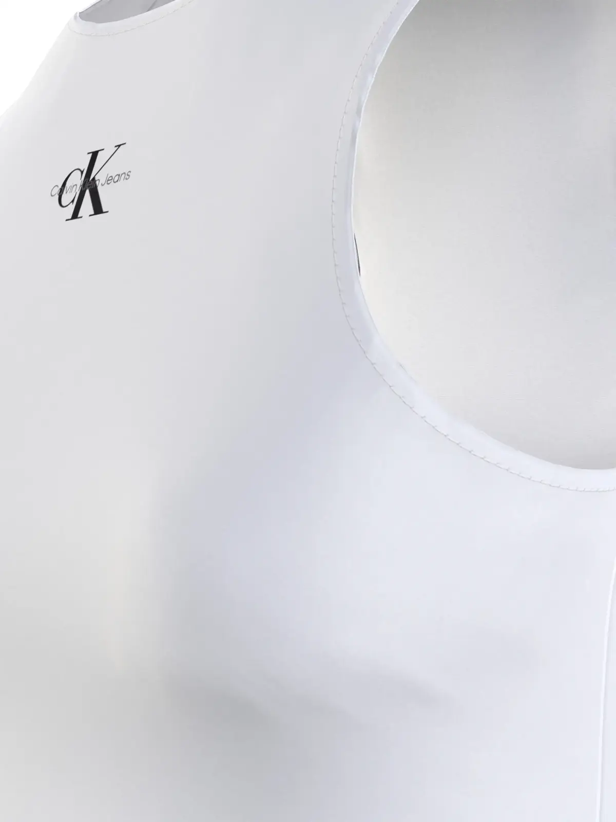 Calvin Klein MICRO MONOLOGO RACER, YAF Beyaz Kadın T-Shirt & Polo