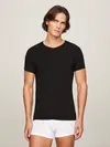 Tommy Hilfiger STRETCH VN TEE SS 3P Erkek Siyah T-Shirt