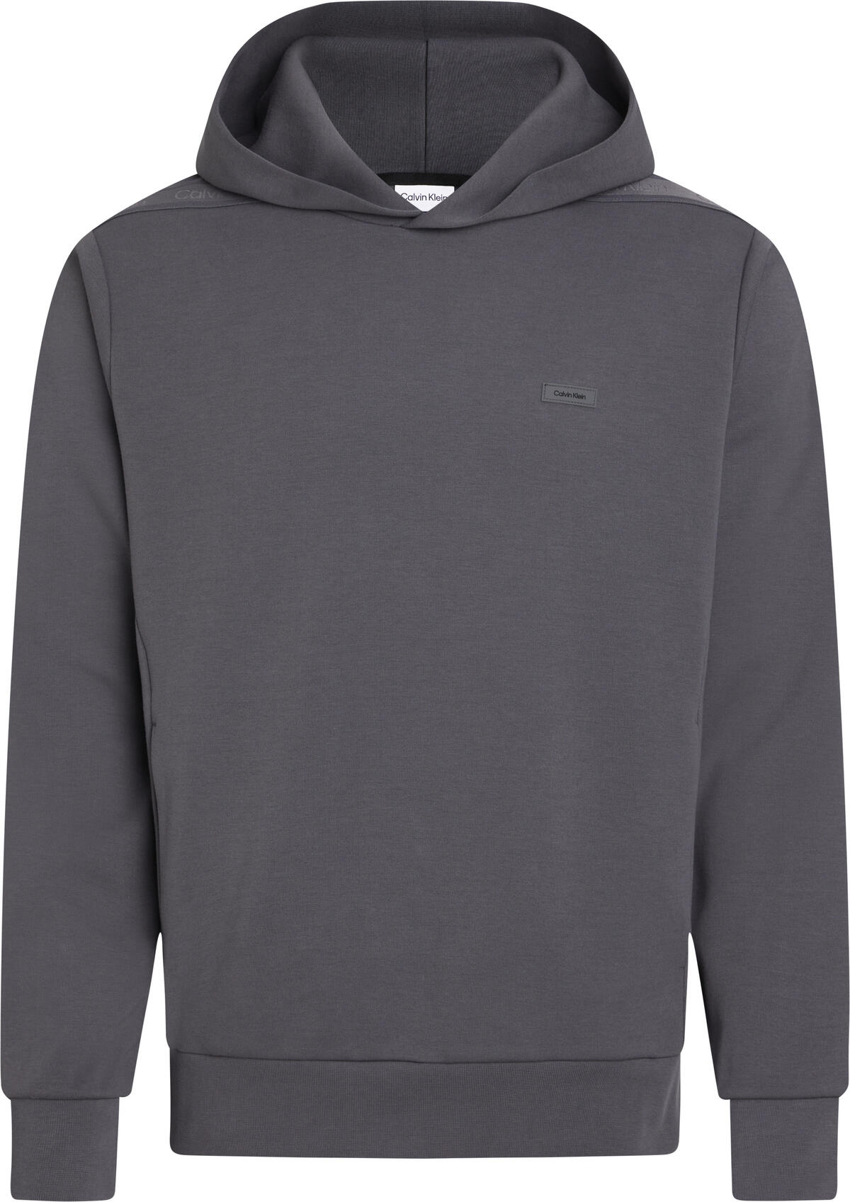 Calvin Klein TONAL DEBOSSED LOGO Erkek Gri Hoodie