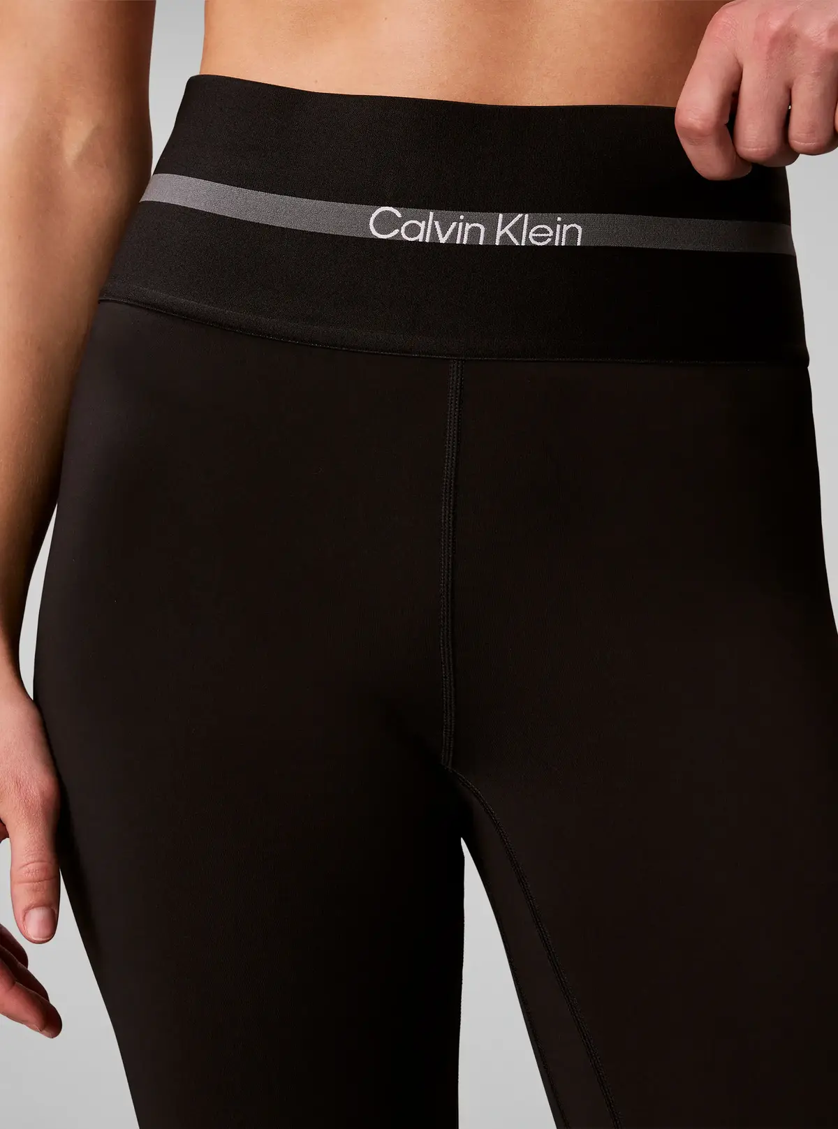 Calvin Klein ICON SPORT WIDE WB 7, UB1 Siyah Kadın Tayt