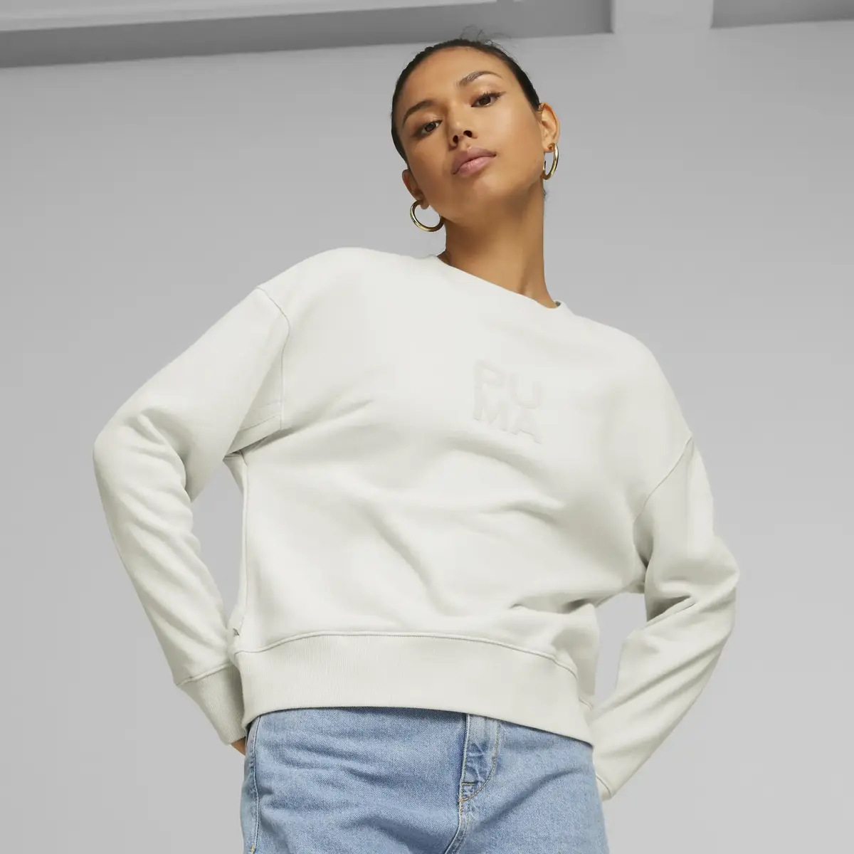 Puma INFUSE Crew Gri Kadın Sweatshirt