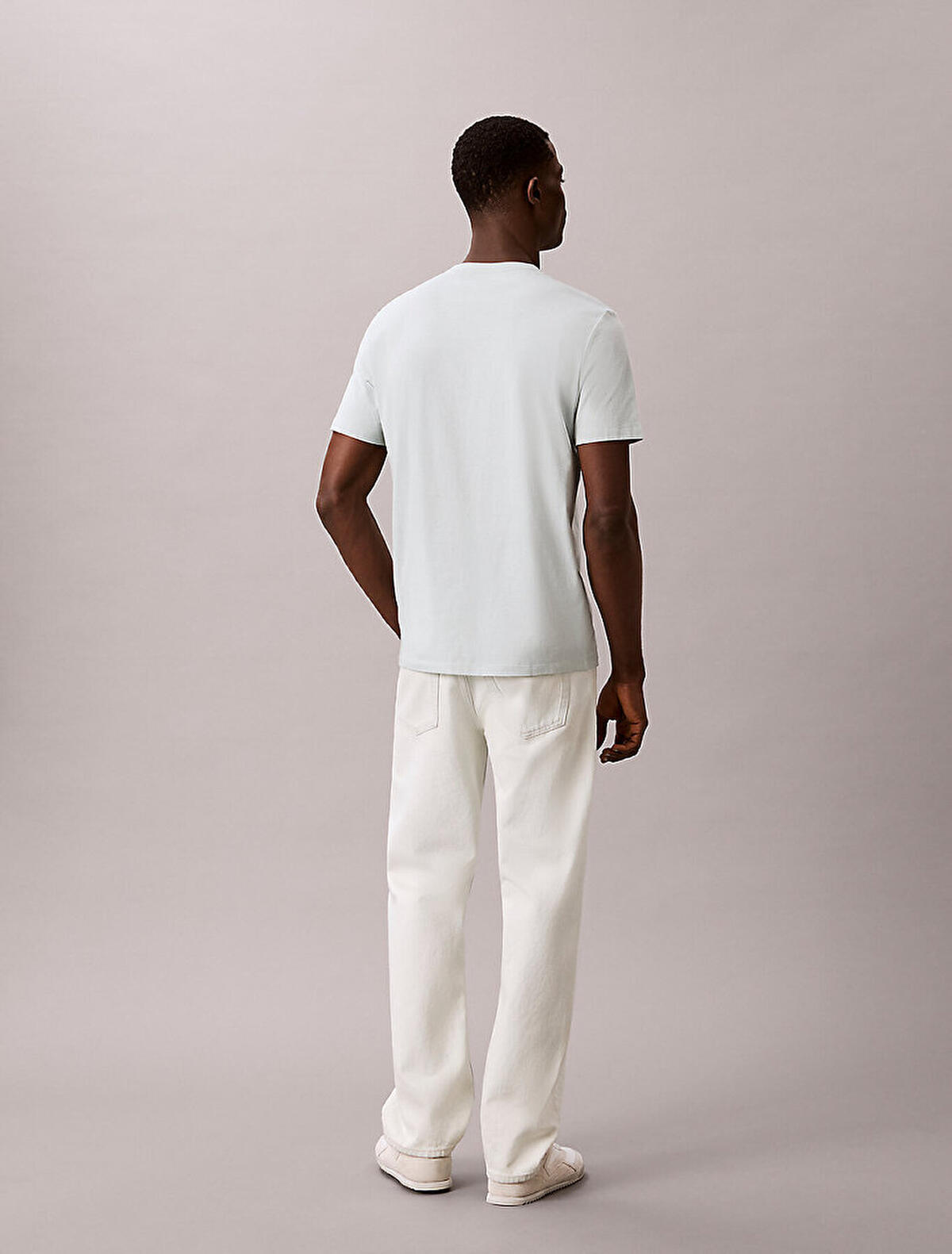 Calvin Klein SS 30S MICRO MONOLOG, 3Q0, S Mavi Erkek T-Shirt