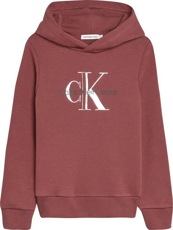 Calvin Klein METALLIC MONOGRAM HO Kadın Kırmızı Hoodie