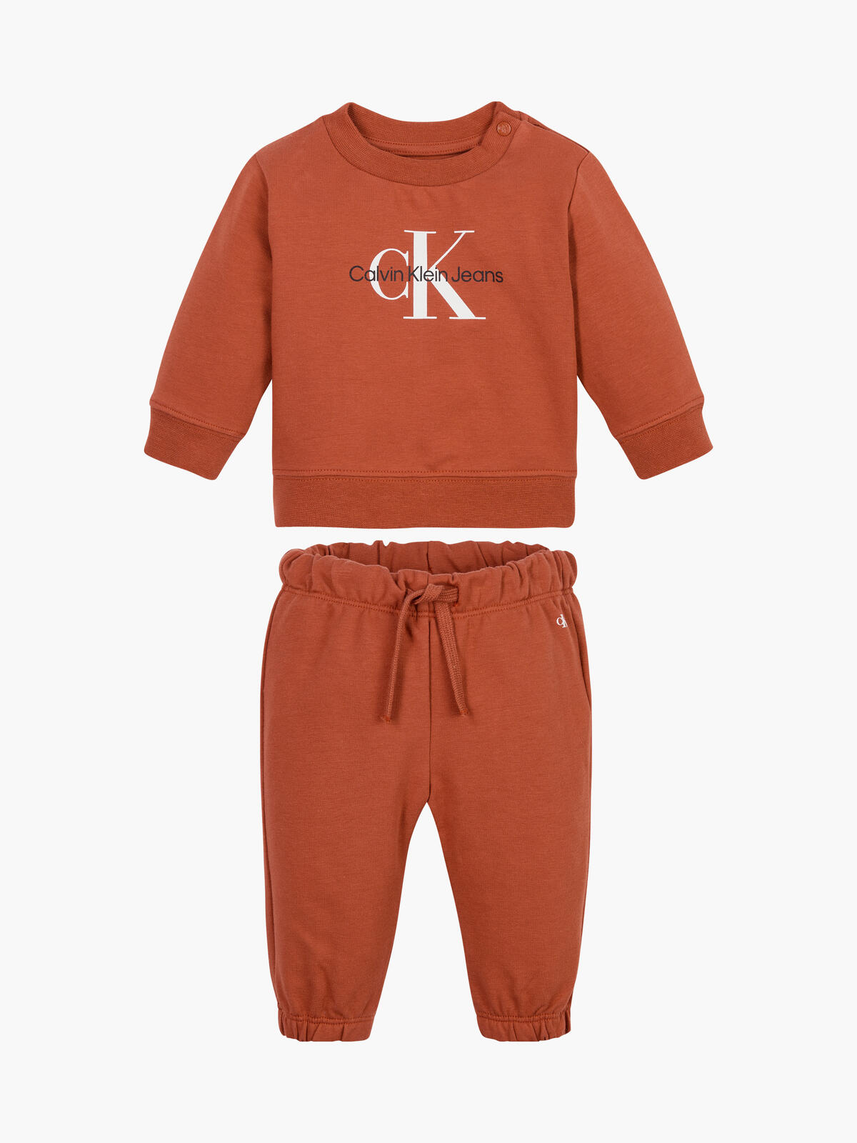 Calvin Klein MONOGRAM CN SWEATSHI Bebek Kahverengi Eşofman Takımı