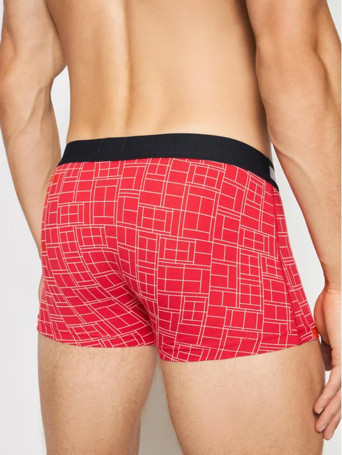 Tommy Hilfiger 3P TRUNK PRINT, 0TW Kırmızı 3'lü Erkek Boxer