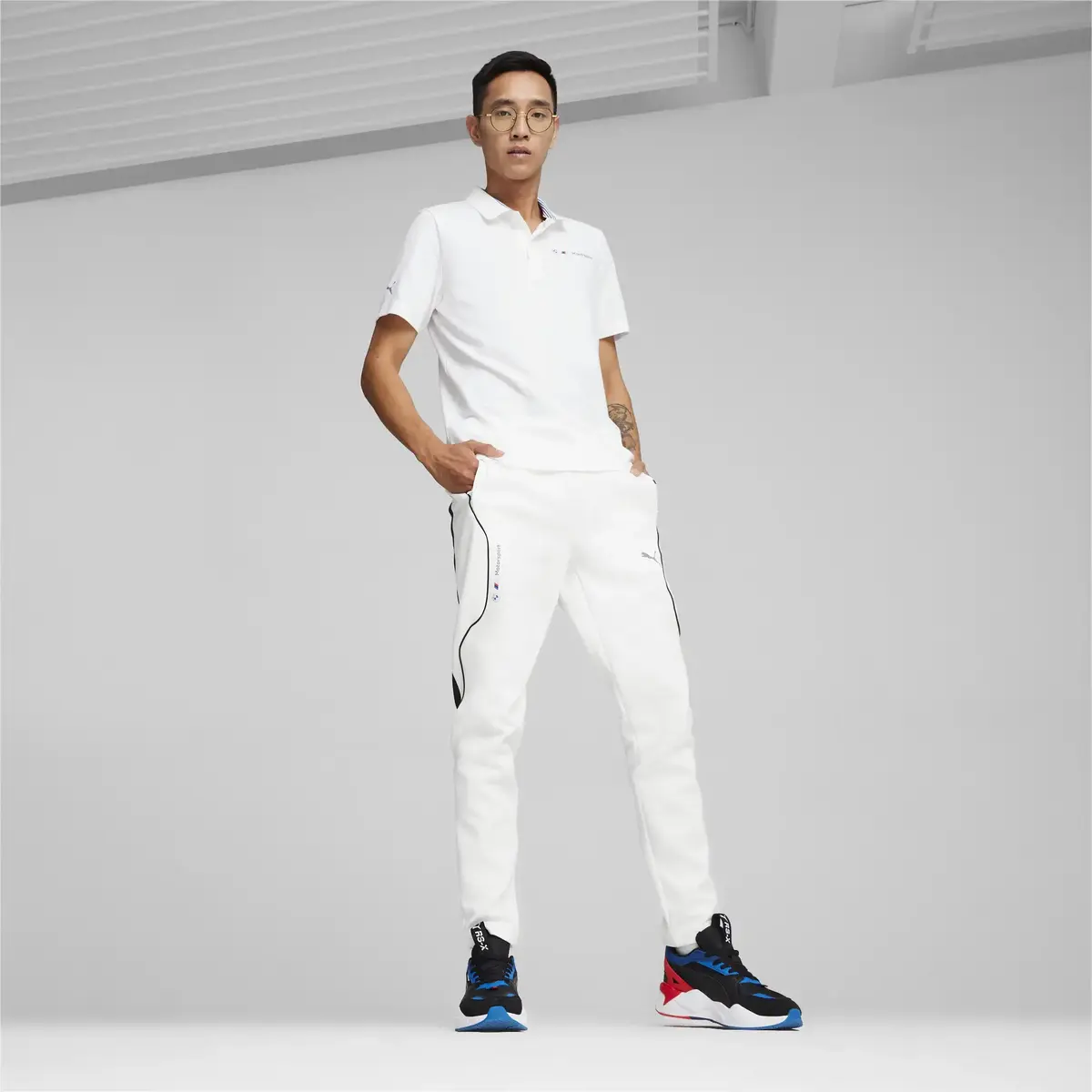 Puma BMW MMS Jacquard Polo Beyaz Erkek Polo T-Shirt