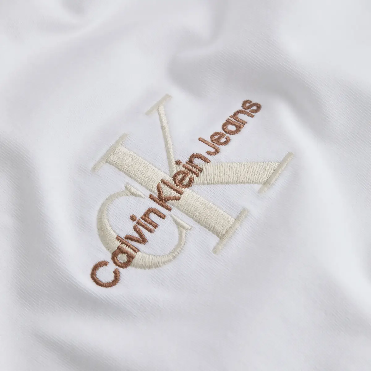 Calvin Klein MONOLOGO SLEEVELESS, YAF Beyaz Erkek T-Shirt & Polo