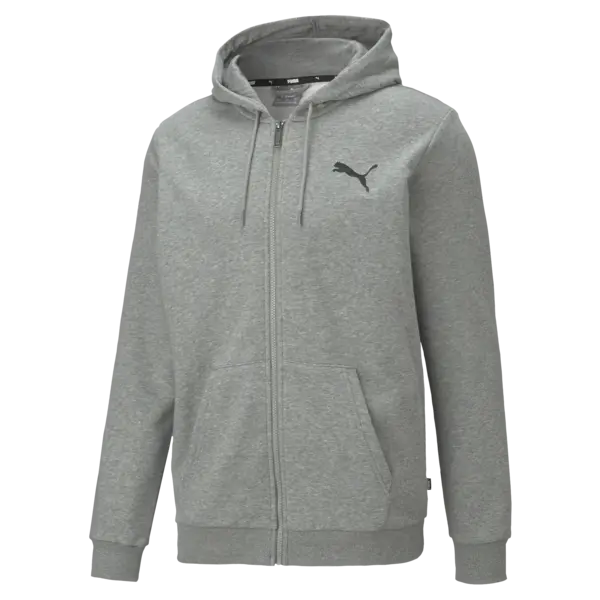 Puma ESS Small Logo FZ Hoodie Gri Erkek Fermuarlı Ceket