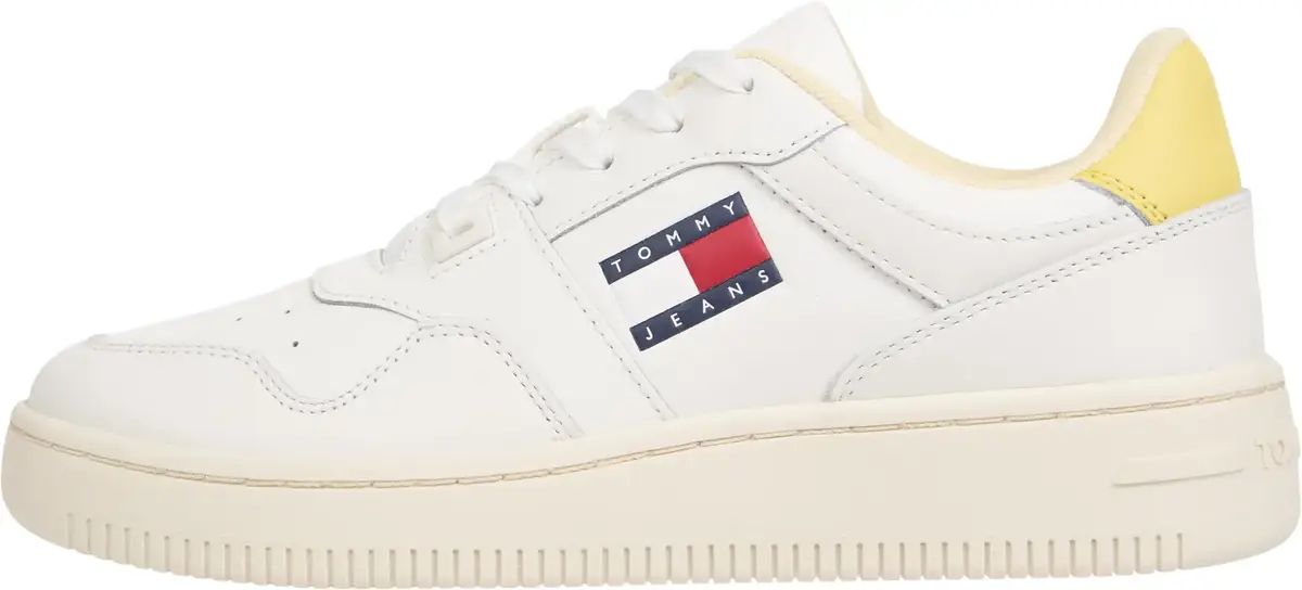 Tommy Hilfiger TJW RETRO BASKET ESS, ZGP Krem Kadın Spor Ayakkabı & Sneaker