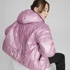 Puma Classics Shiny Padded Jacket Pembe Parlak Kadın Kapüşonlu Şişme Mont