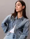 Calvin Klein DENIM JACKET RAINY Mavi Kadın Kot Ceket