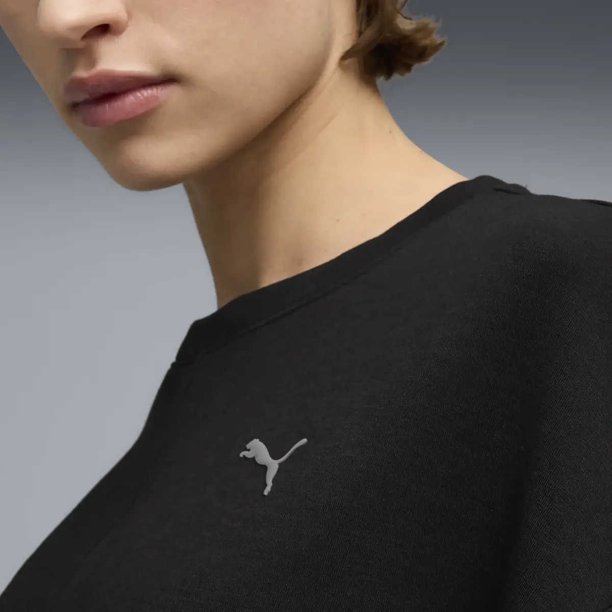 Puma W CLOUDSPUN CREW Siyah Kadın Sweatshirt