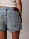 Calvin Klein 90S FIT SHORT 3 INCH CK LT PRINT Bej Kadın Şort Calvin Klein 90S FIT SHORT 3 INCH CK LT PRINT Bej Kadın Şort